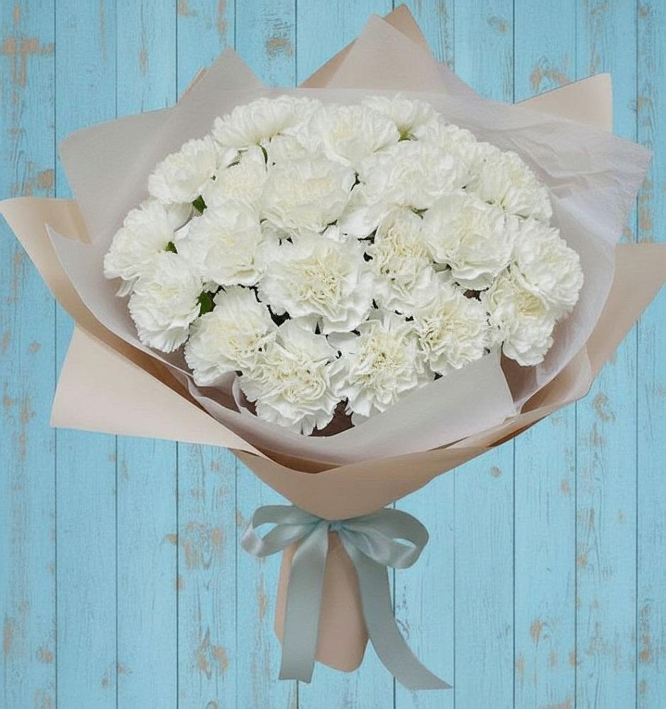 Букет цветов из: Гвоздики в Малке