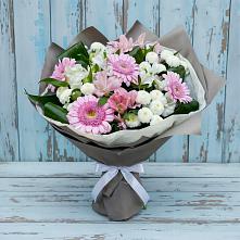 Букет цветов из:  Герберы, Альстромерии и Хризантемы в Малке