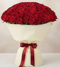 Букет 101 Красная роза Милано в Малке