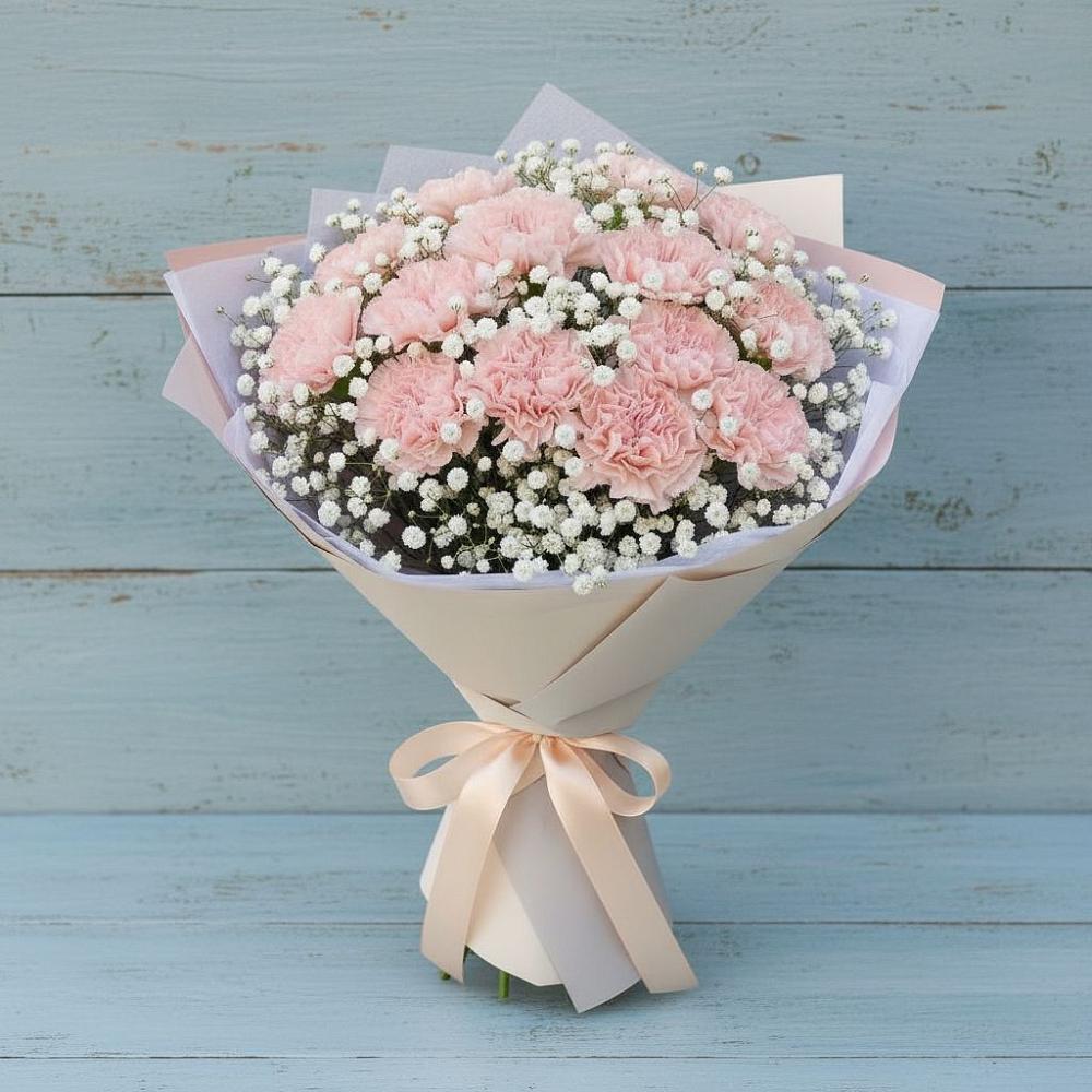 Букет цветов из: Гвоздики в Малке