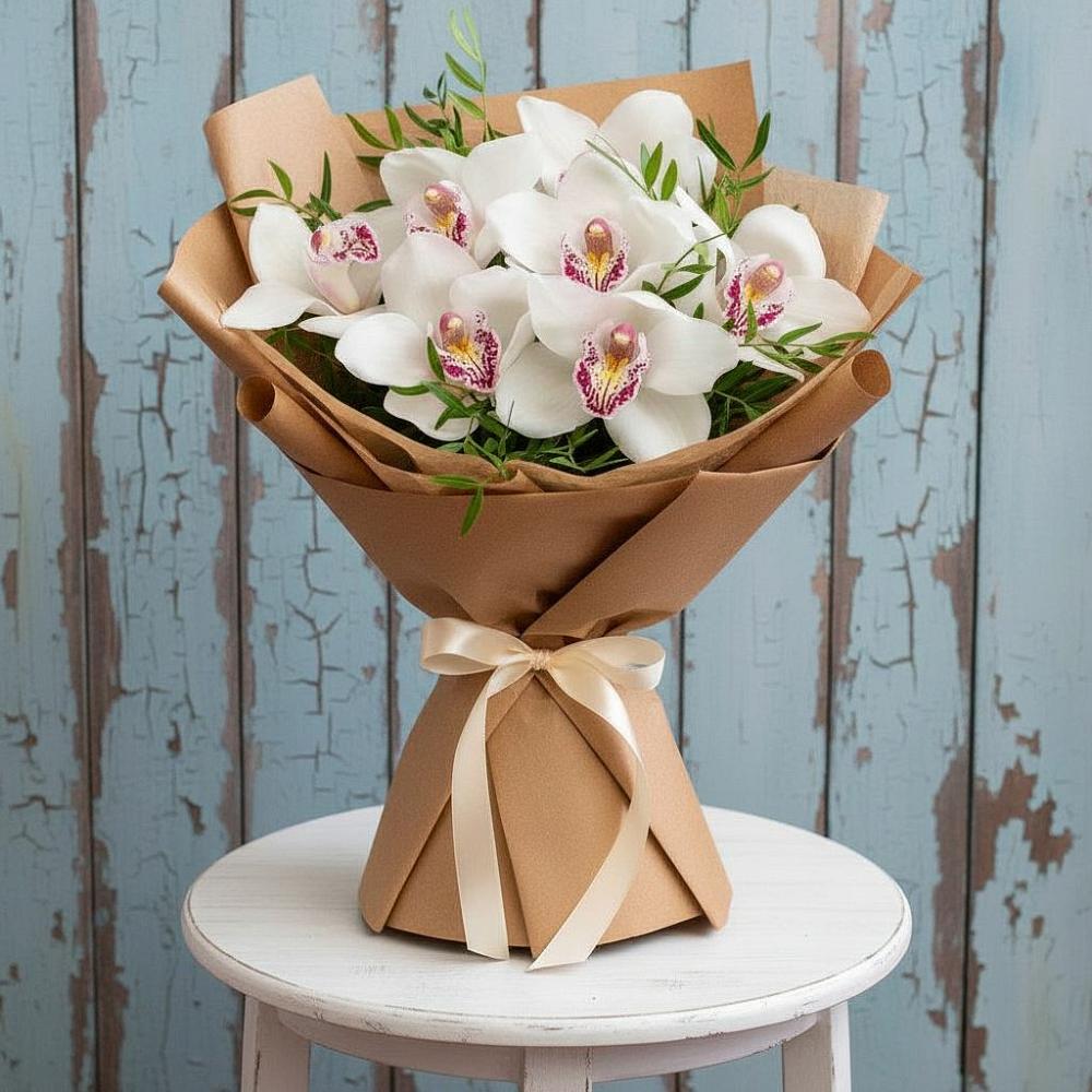 Букет цветов из: Орхидеи и Розы в Малке