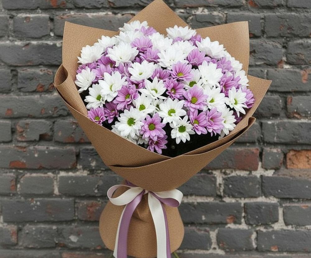 Букет цветов из: Хризантемы в Малке