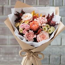 Букет цветов из:  Гвоздики, Хризантемы и Розы #REPLACE_PRED# Малке
