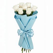 Букет 7 белых роз Проуд #REPLACE_PRED# Малке