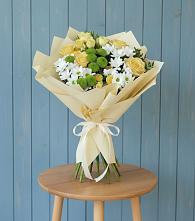 Букет цветов из:  Хризантемы и Розы #REPLACE_PRED# Малке