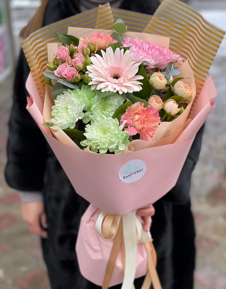 Букет цветов из: Герберы, Хризантемы и Розы в Малке